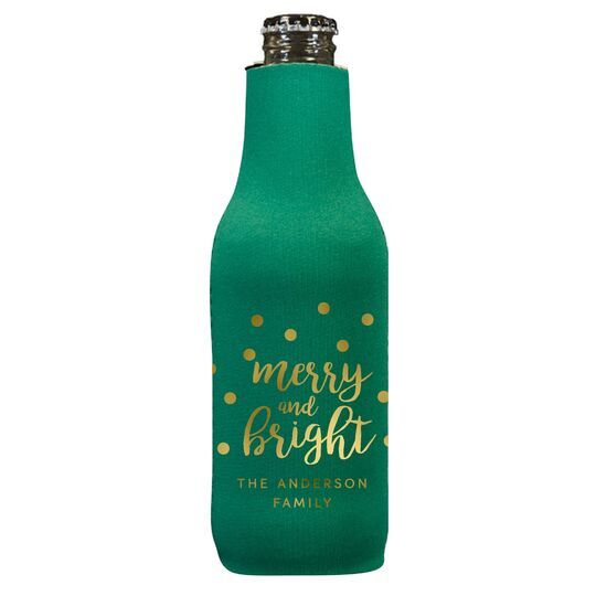 Confetti Dots Merry and Bright Bottle Huggers